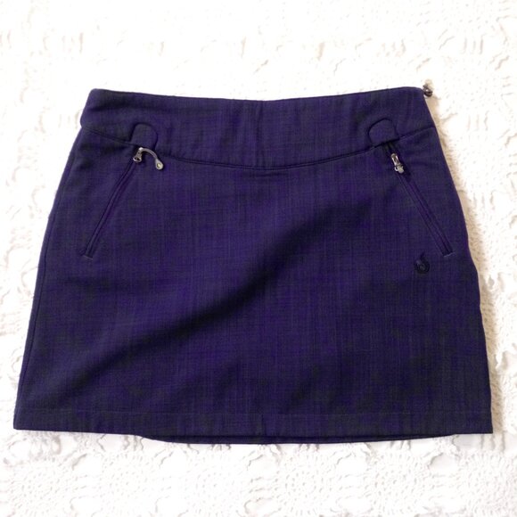 Isis Mini Skirt Blue A Line Wind Weather Resistant Zip Pockets Softshell 6 Women - Picture 1 of 8